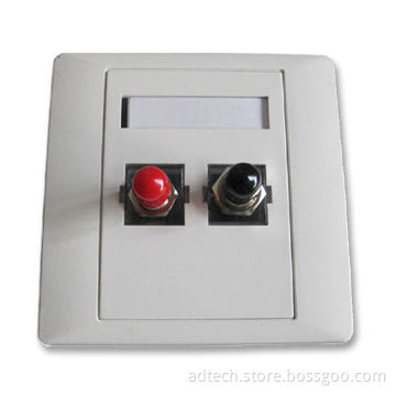 Fiber-optic Faceplate with 86 Types and Two Ports, Suitable for ST Simplex Adapter